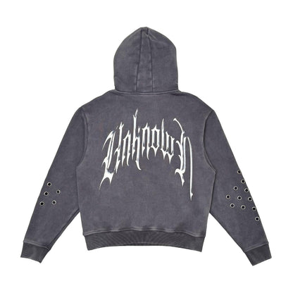 Unknown washed effect pullover hoodie