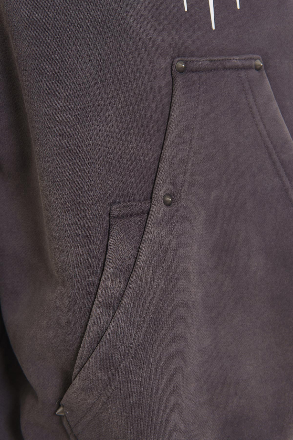 Unknown washed effect pullover hoodie