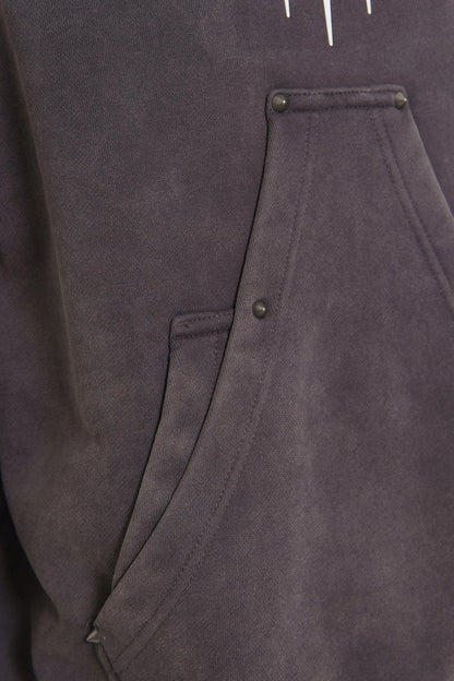 Unknown washed effect pullover hoodie