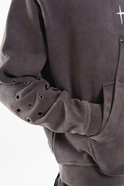 Unknown washed effect pullover hoodie