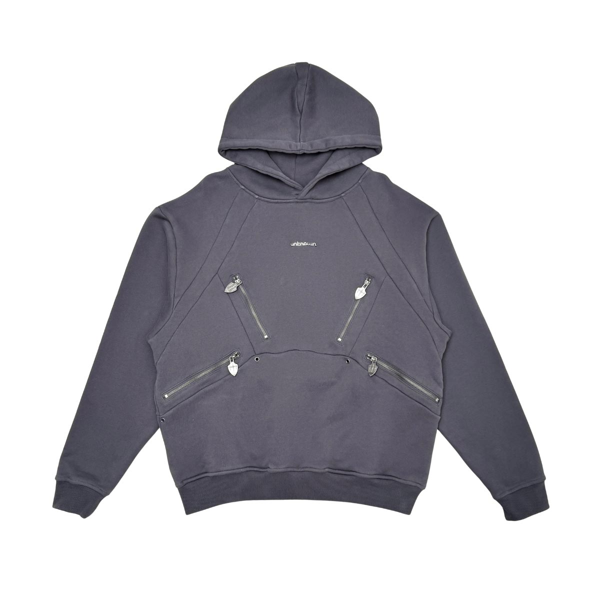 Unknown washed effect heavyweight cotton fleece hoodie