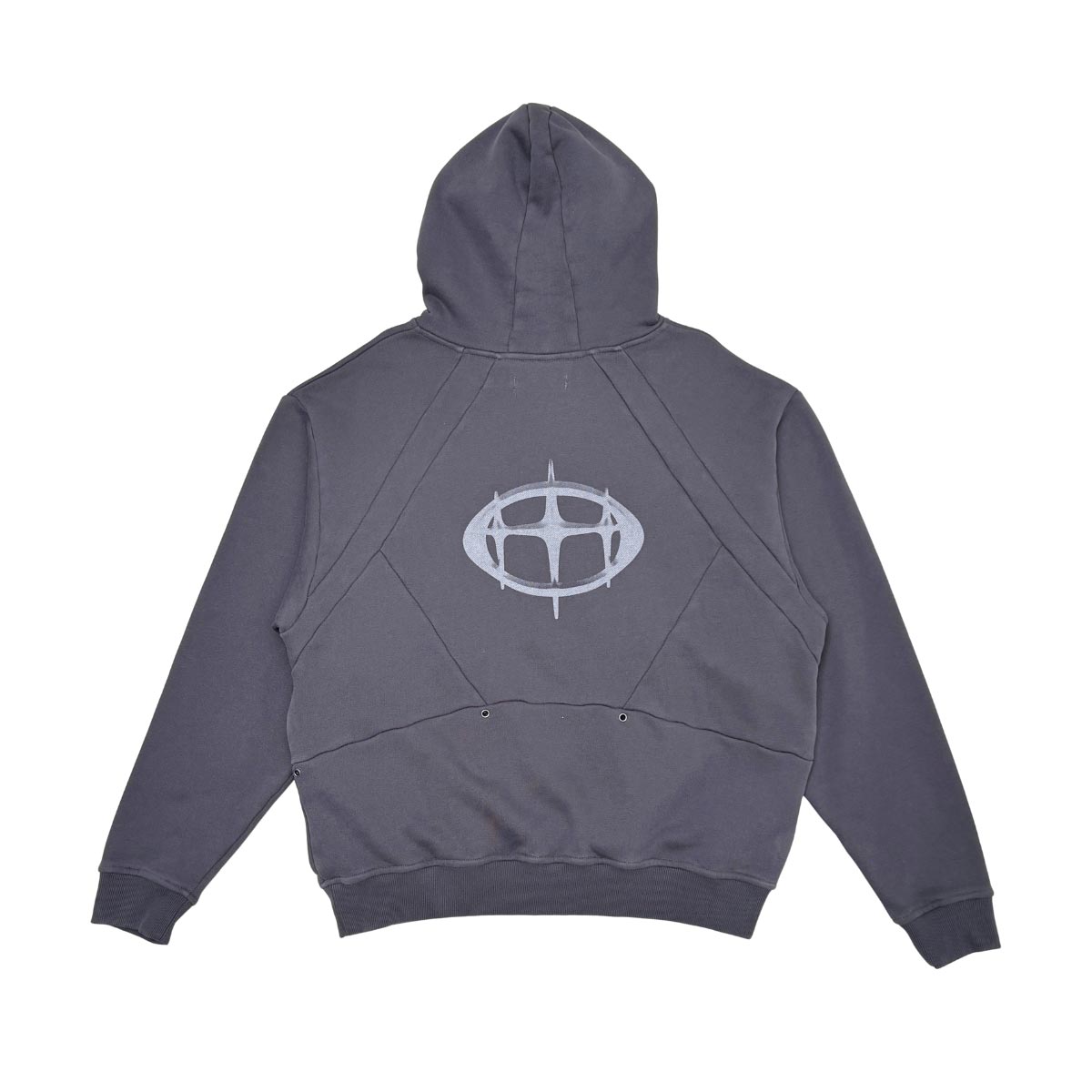 Unknown washed effect heavyweight cotton fleece hoodie