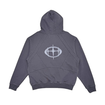 Unknown washed effect heavyweight cotton fleece hoodie