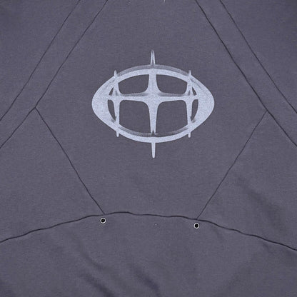 Unknown washed effect heavyweight cotton fleece hoodie