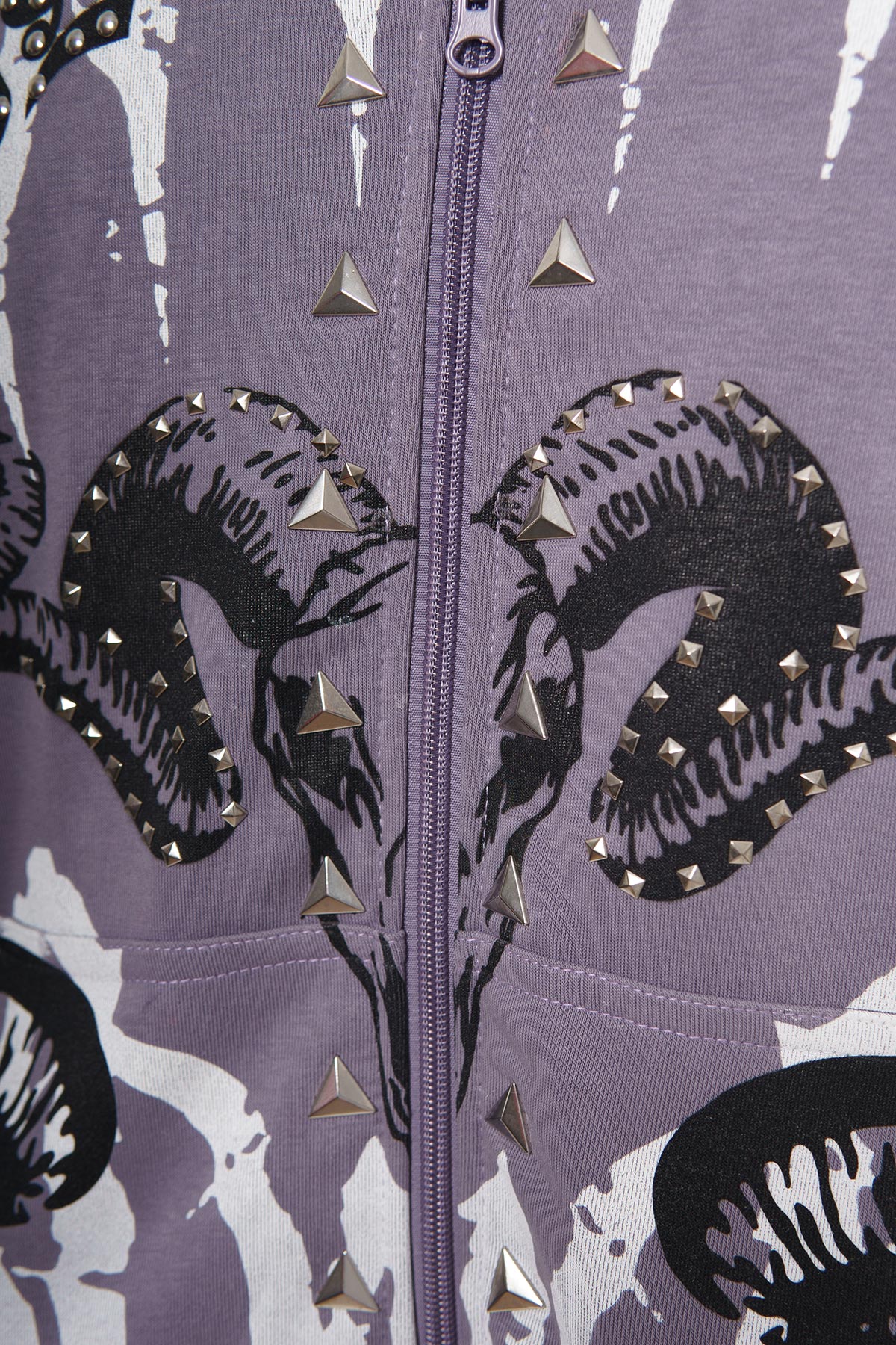 Diss the order skull zip up hoodie