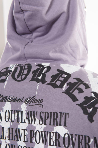 Diss the order skull zip up hoodie