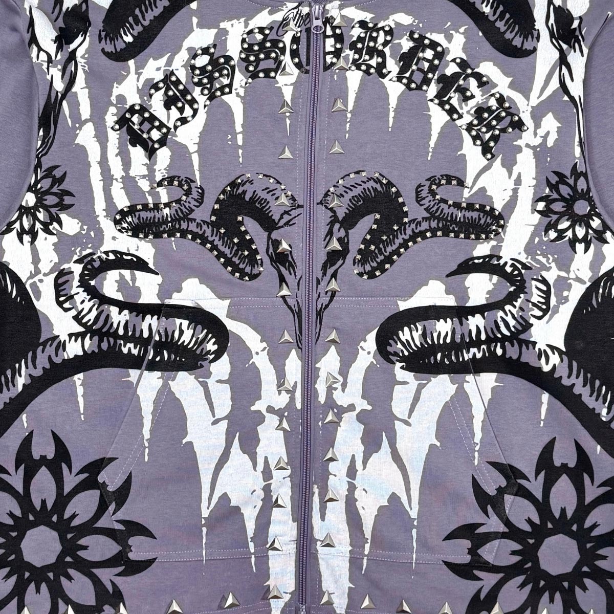 Diss the order skull zip up hoodie