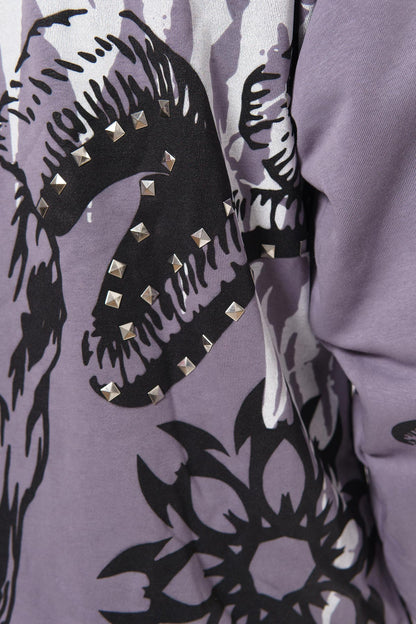 Diss the order skull zip up hoodie