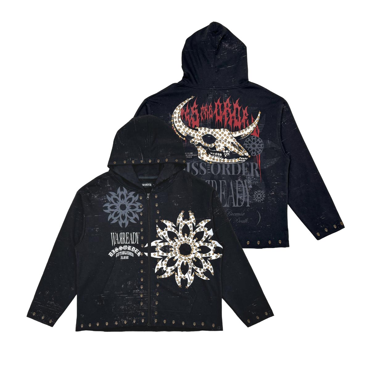 Diss the order zip up hoodie