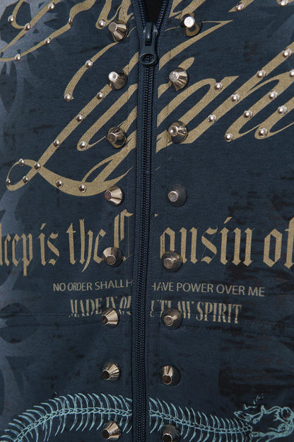 Sleep is the cousin of death zip up hoodie