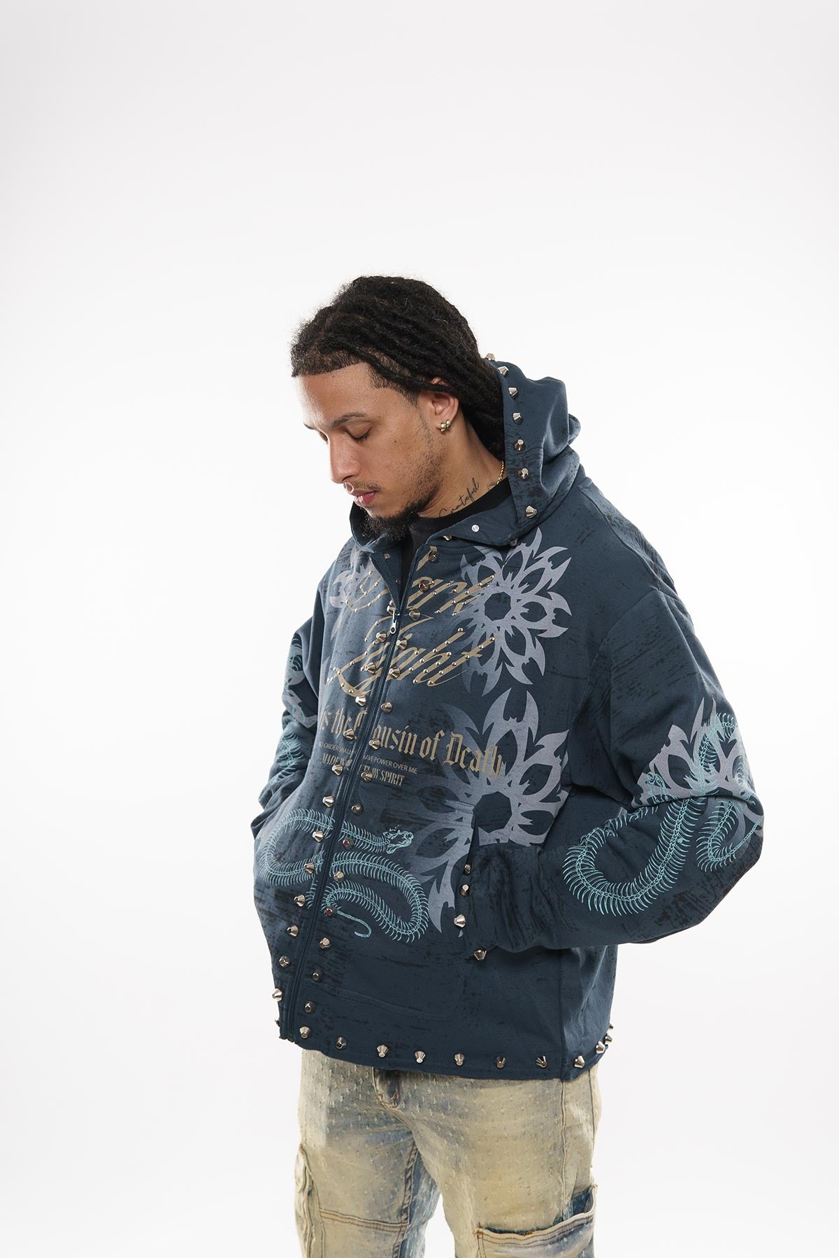 Sleep is the cousin of death zip up hoodie