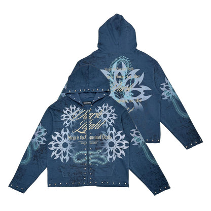 Sleep is the cousin of death zip up hoodie