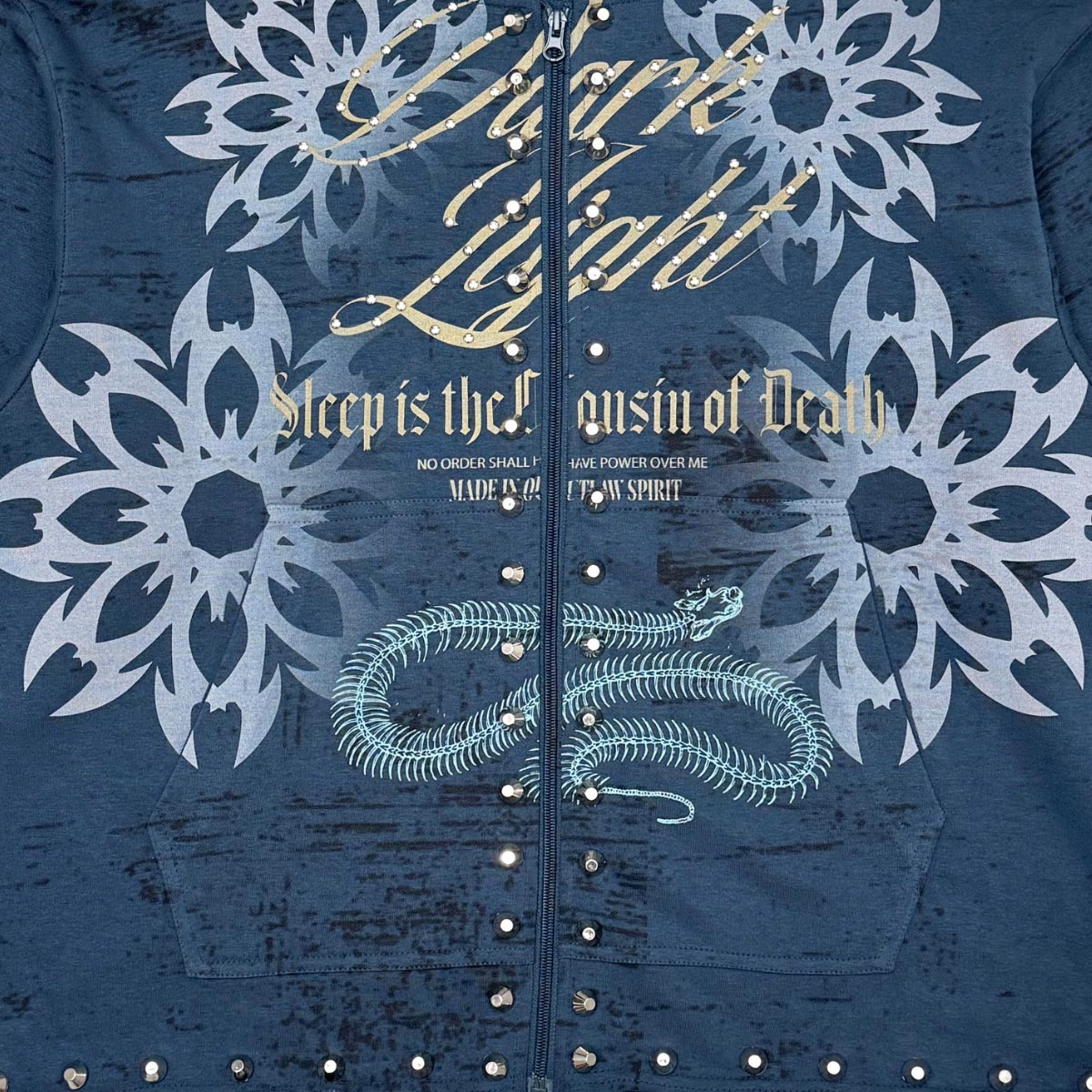 Sleep is the cousin of death zip up hoodie