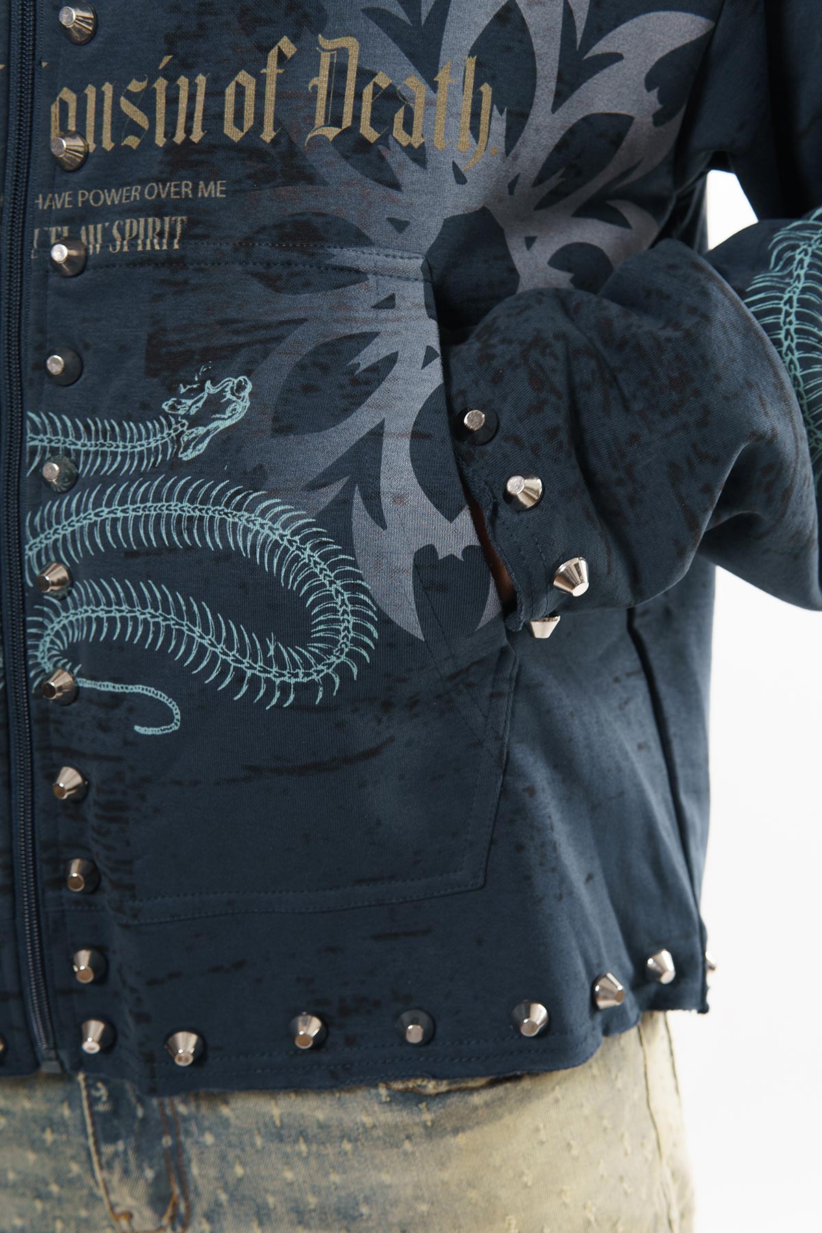 Sleep is the cousin of death zip up hoodie