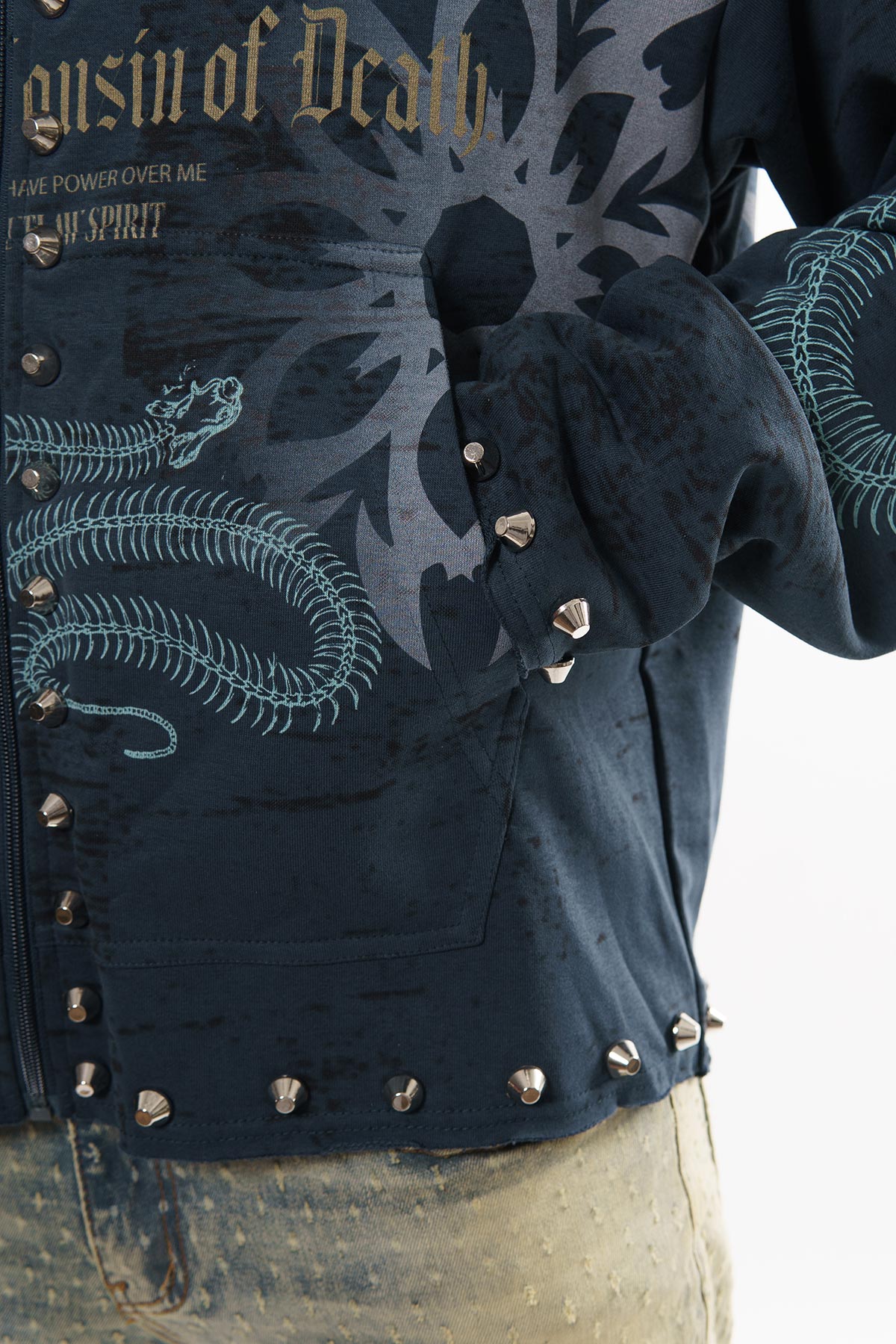 Sleep is the cousin of death zip up hoodie