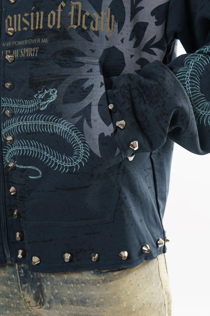 Sleep is the cousin of death zip up hoodie