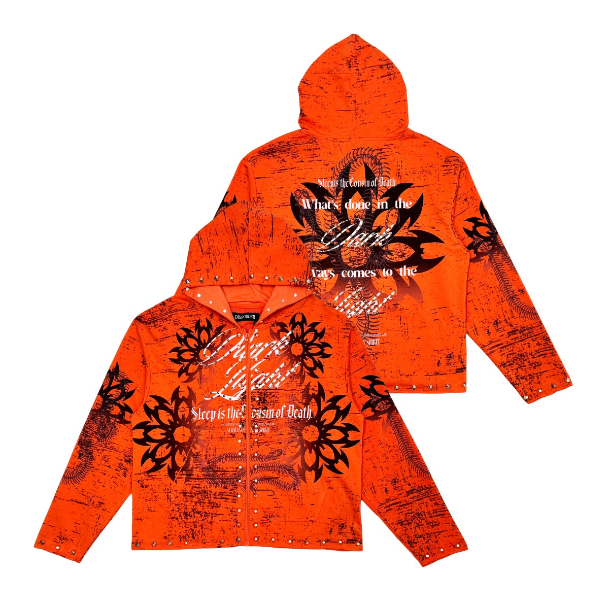 Sleep is the cousin of death zip up hoodie