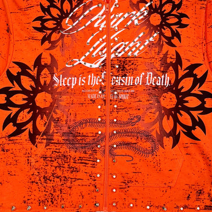 Sleep is the cousin of death zip up hoodie