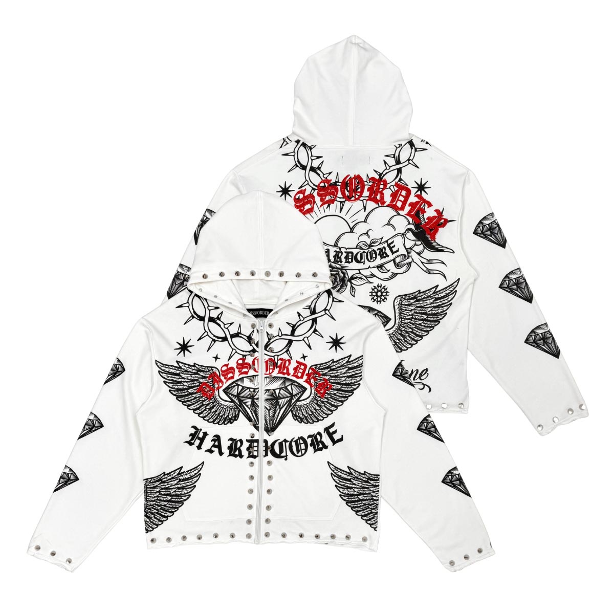Hardcore zip up hoodie