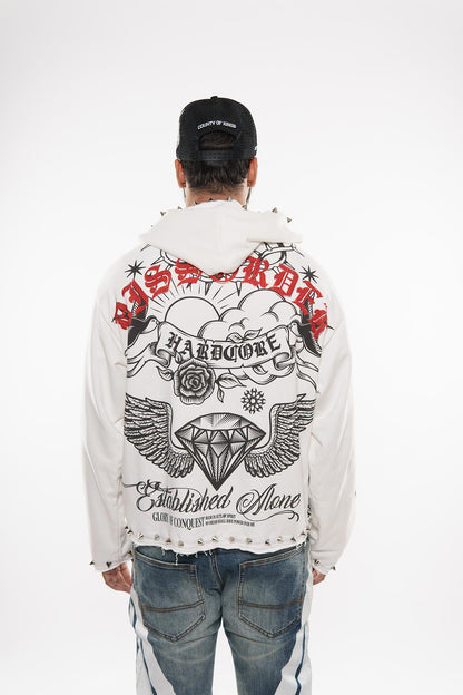 Hardcore zip up hoodie