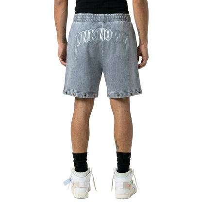 Drawstring printed washed shorts by Unknown - 2 | Vie+Riche