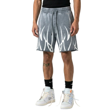 Faded flames washed shorts by Unknown - 4 | Vie+Riche
