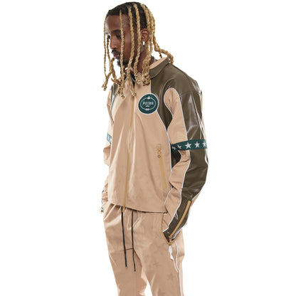 Star studded nylon jacket set