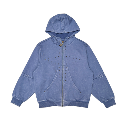 Unknown Winged Rivet Zip Hoodie