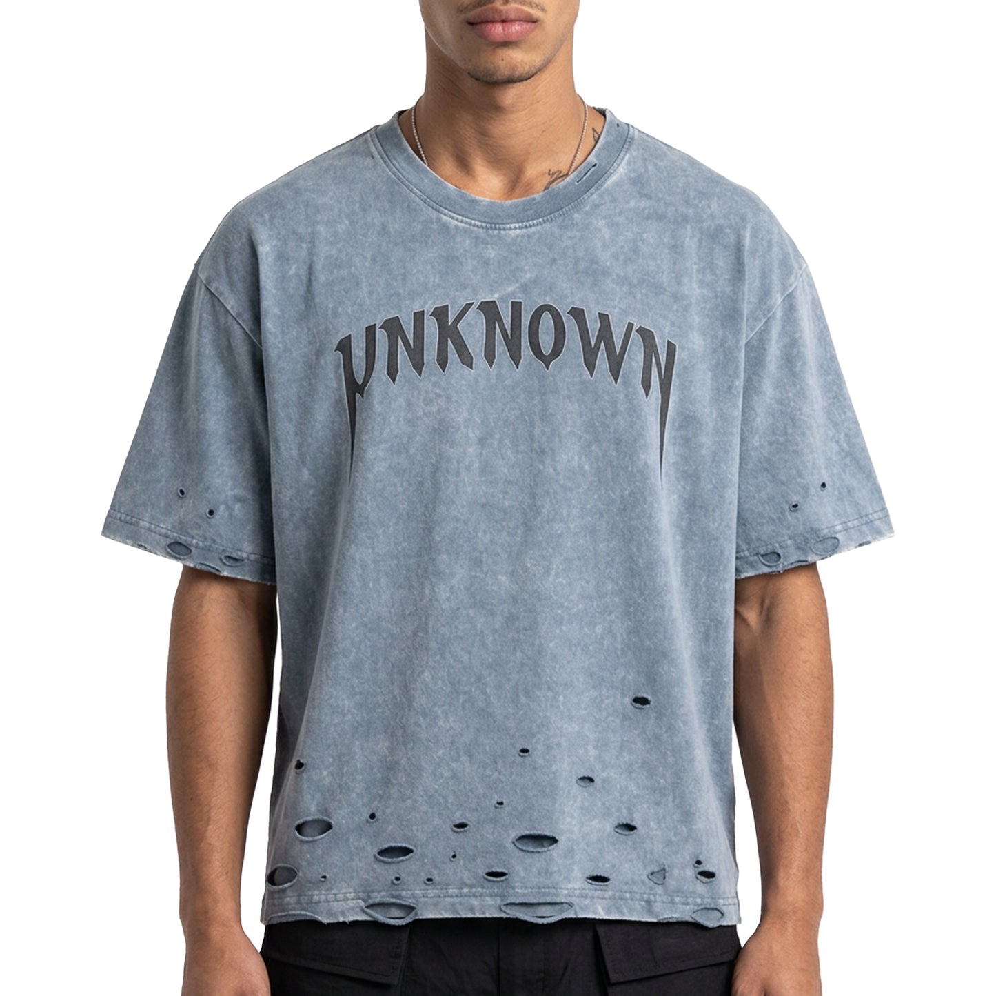 Distressed logo washed tee by Unknown - 6 | Vie+Riche