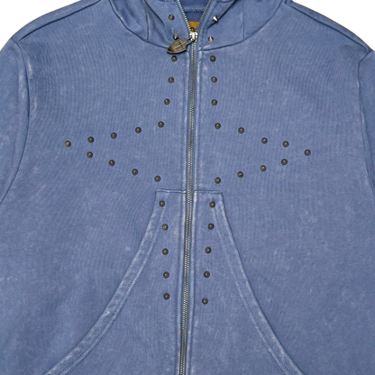 Unknown Winged Rivet Zip Hoodie