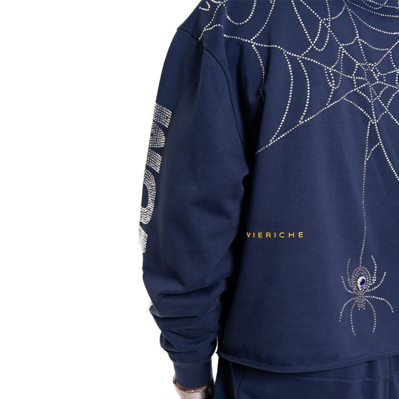 Venom biker cropped hoodie