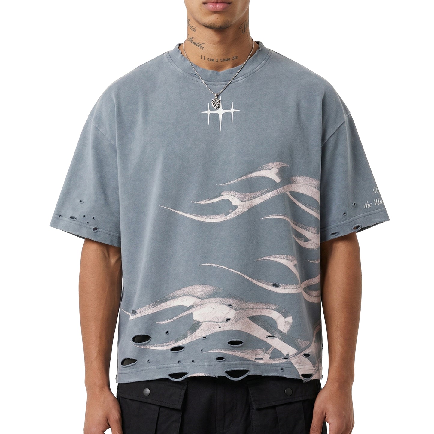 Metalic flames tee by Unknown - 7 | Vie+Riche