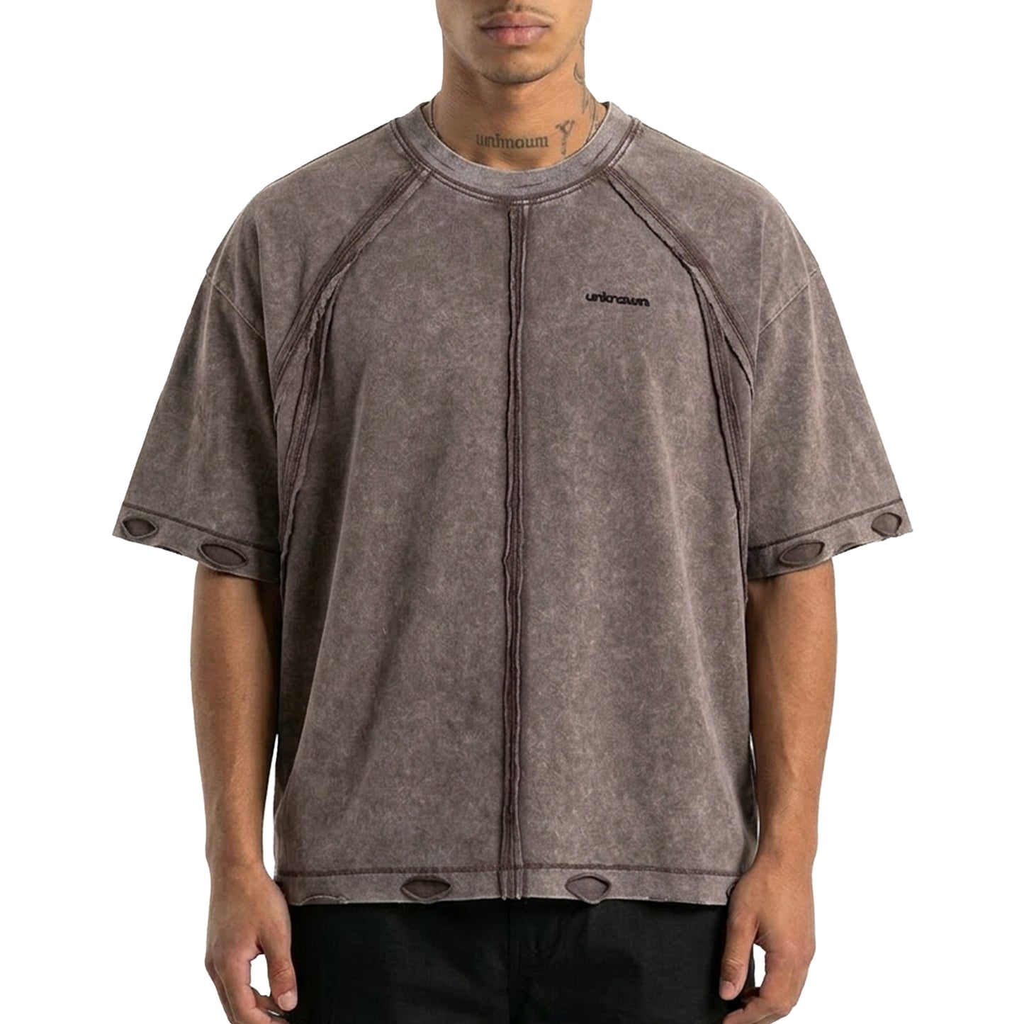 Masked washed tee by Unknown - 7 | Vie+Riche