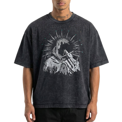 Figure washed tee by Unknown - 1 | Vie+Riche