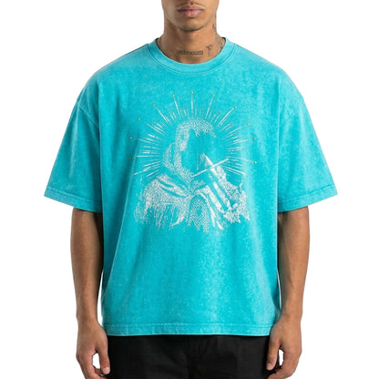 Figure washed tee by Unknown - 6 | Vie+Riche