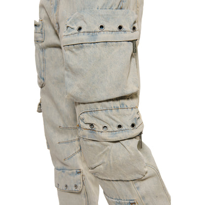 Multi cargo baggy fit denim pant