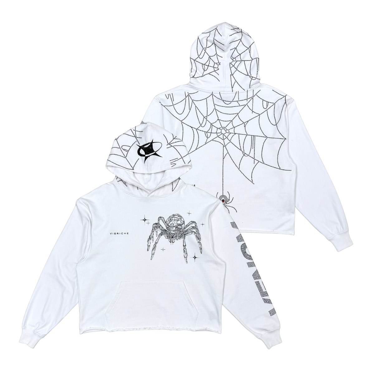 Venom biker cropped hoodie