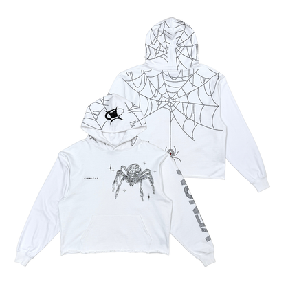 Venom biker cropped hoodie