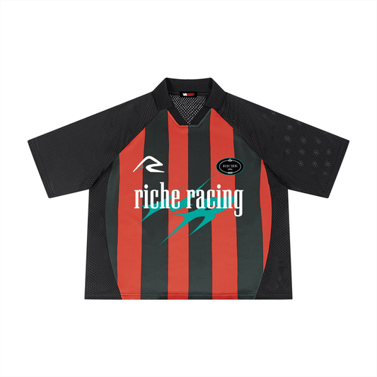 RR Striped Mesh Boxy Soccer Jersey - 1 | Vie+Riche