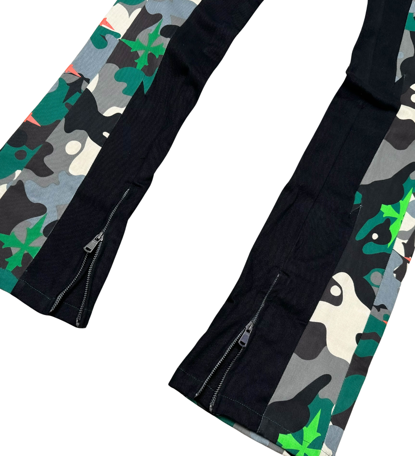 Elongated bootcut cargo