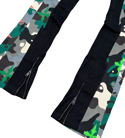 Elongated bootcut cargo