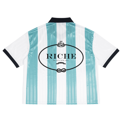 Duality Striped Collared Soccer Jersey