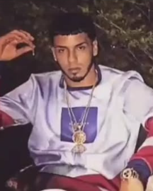ANUEL AA wearing Vie Riche