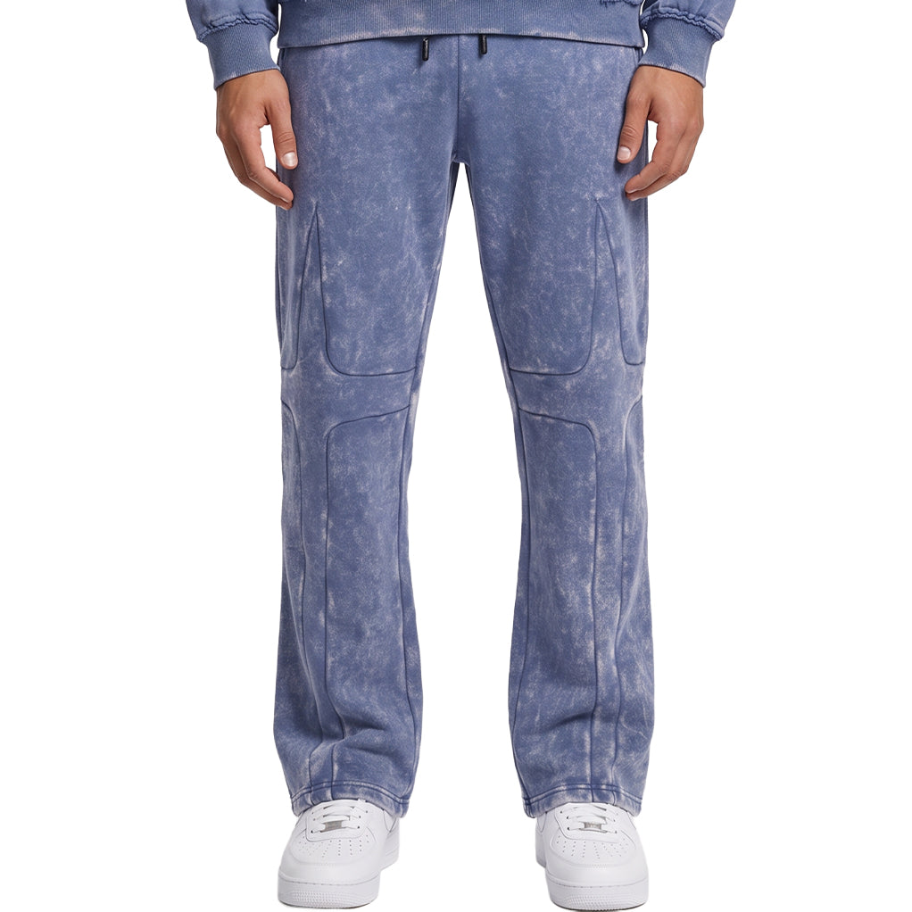 Unknown Sculpted Panel Acid-Wash Joggers