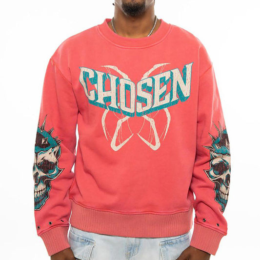 Chosen spiked skull oversized sweatshirt Rouge by Chosen - 1