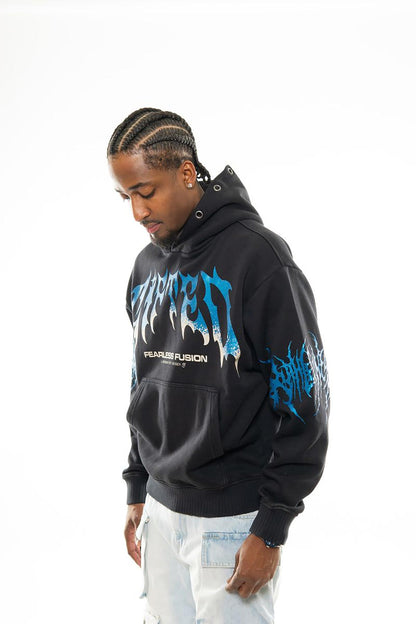 Gifted oversized pull-over hoodie Black by Chosen - 2