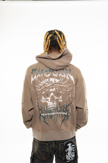 Gifted oversized pull-over hoodie Shitake by Chosen - 4