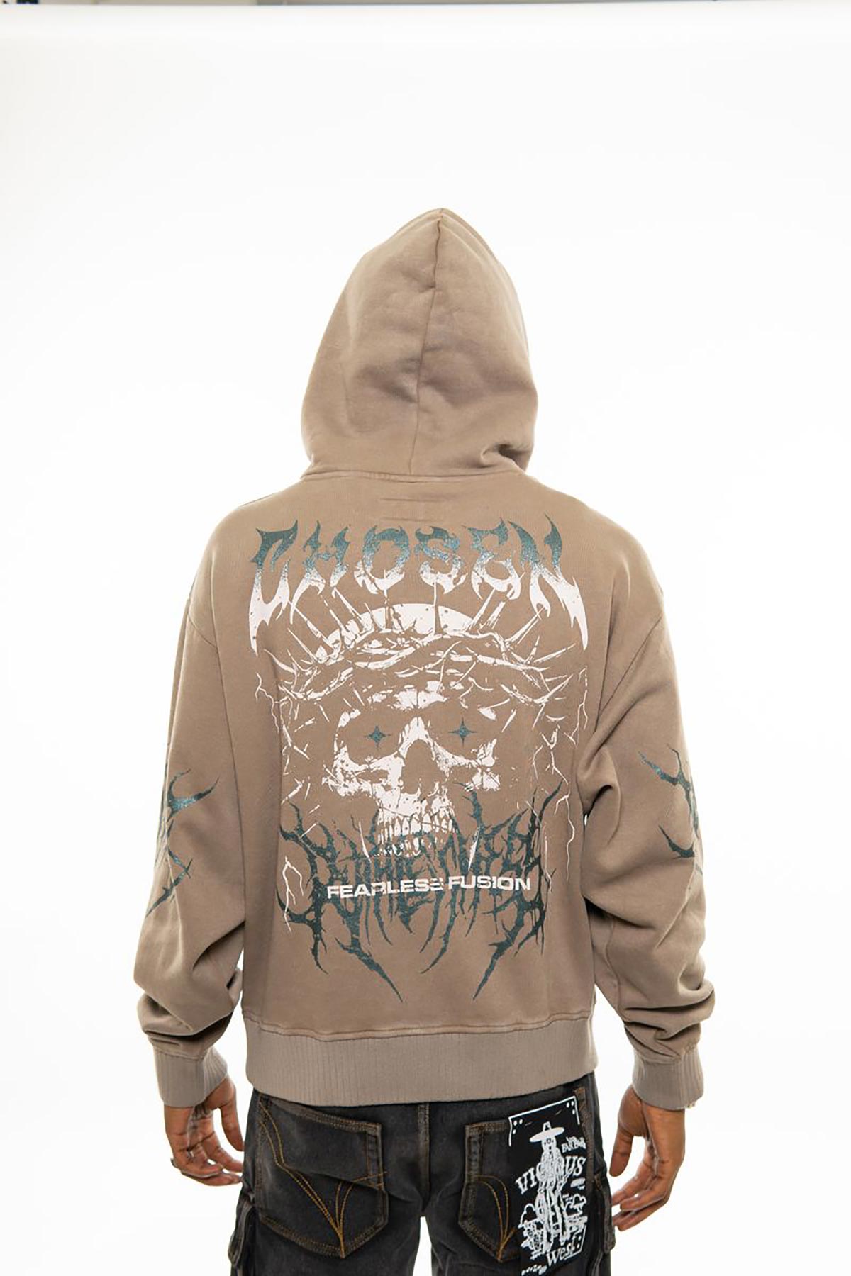 Gifted oversized pull-over hoodie Shitake by Chosen - 5