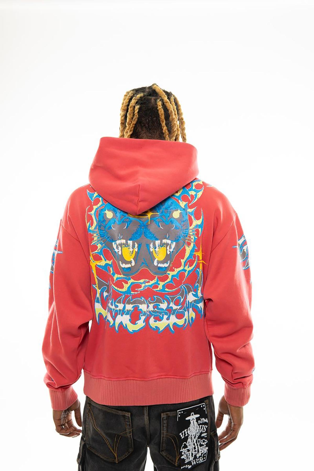 Rabid dog oversized pull-over hoodie Rouge by Chosen - 3