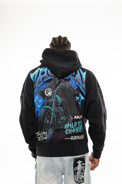 Only the chosen oversized pull-over hoodie Black by Chosen - 3